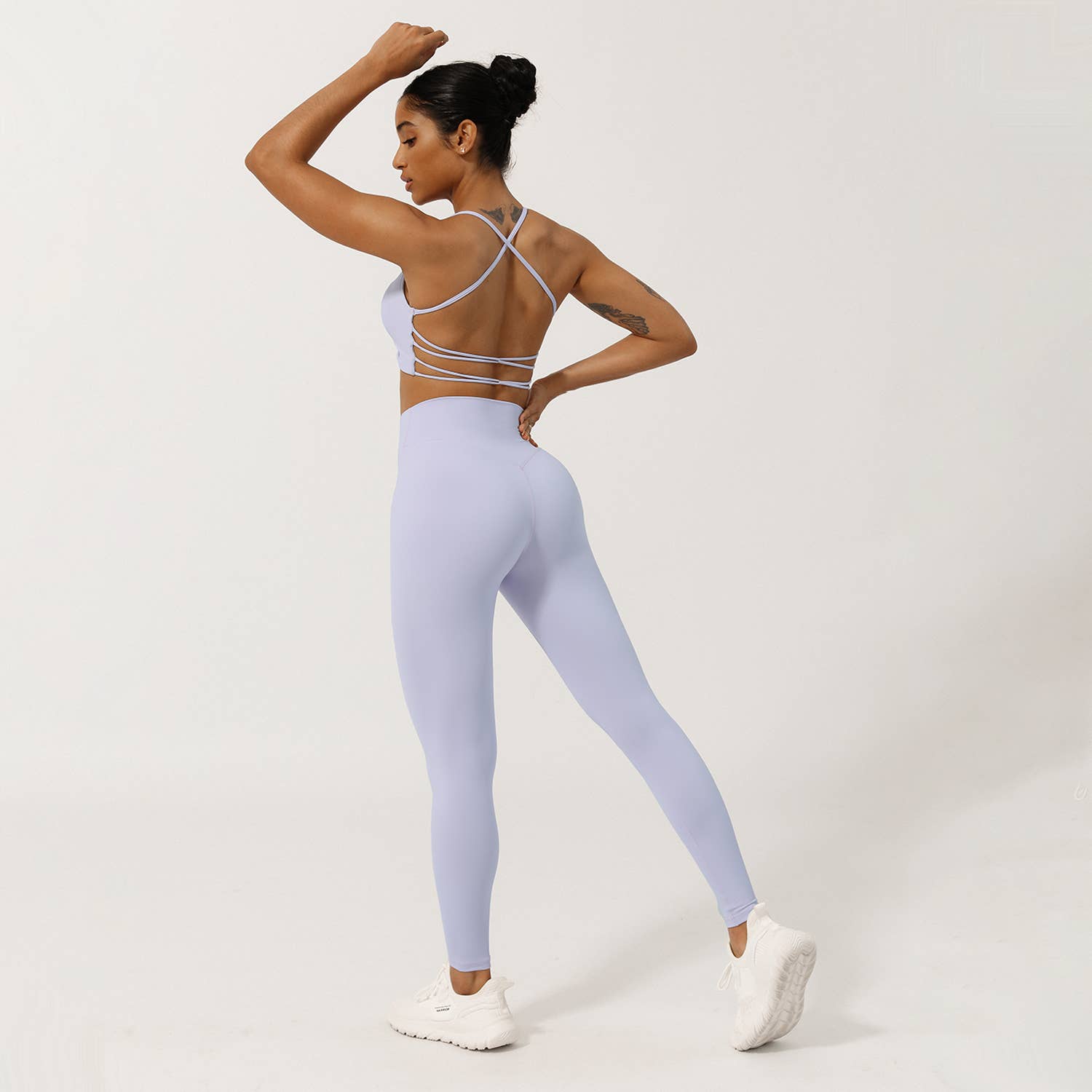 Sodalemon - Wholesale Sports Bra - Women's - Women's Pleated Cross Back Beauty Back Sport Bra4