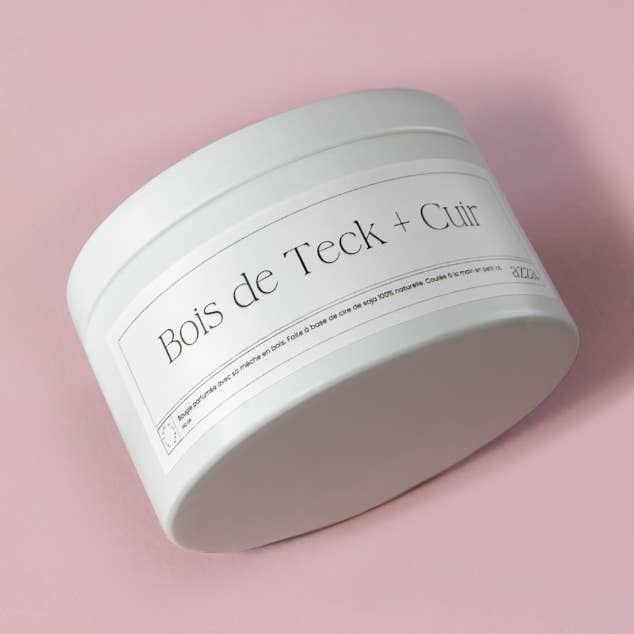 Scented Candle - Teak Wood+Leather for wholesale by Azza Home