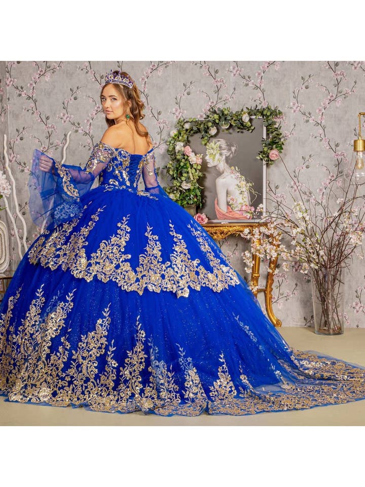 LA Merchandise - Wholesale Gown – Women's - LAS3184 Off-Shoulder all Gown with Glitter3