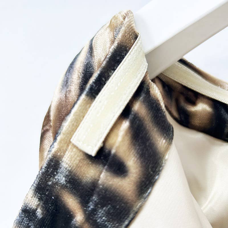 Color as pictures DR807Y Leopard Print Velvet Gown with One-Shoulder Grace for wholesale on Faire11