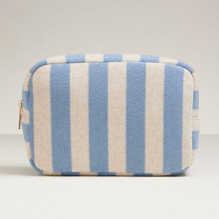 Frem - Wholesale Pouch - Women's - Terry Fabric Striped Multi-Purpose Pouch