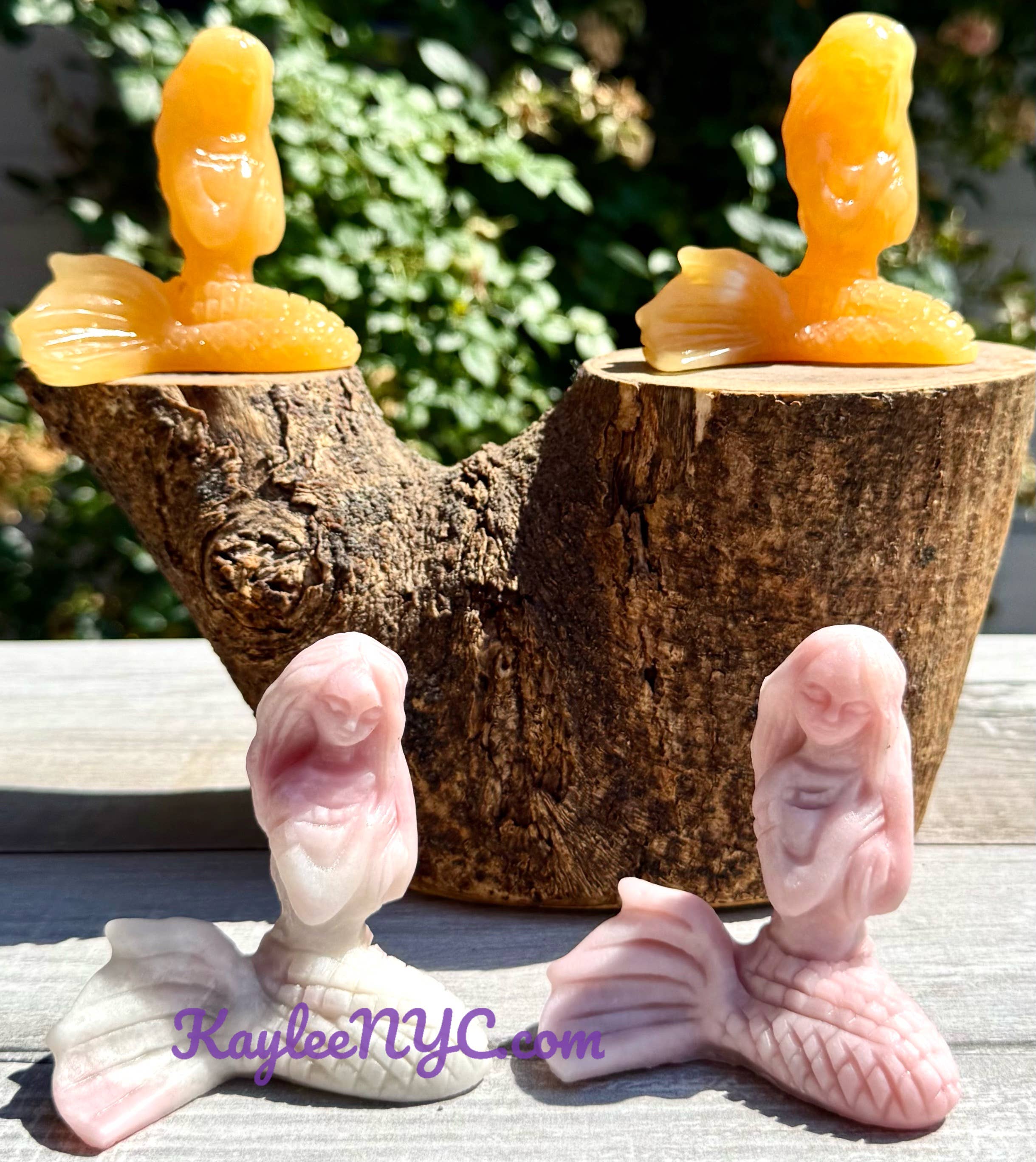 KayleeNYC - Wholesale Spiritual Stone/Crystal - Natural Pink Opal Orange Calcite Mermaids Healing Energy0