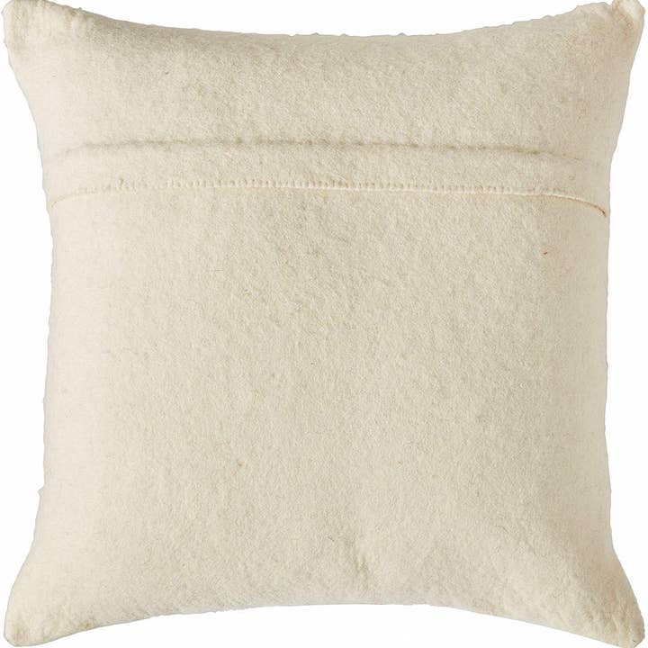 Arcadia Home - Vente Coussin décoratif - Coussin en laine feutrée à la main avec drapeau américain - Crème - Décoration du 4 juillet1