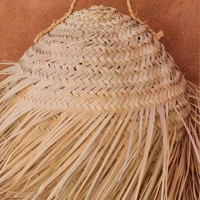 Moroccan Large Ball Doum Suspension Made of Braided Palm for wholesale by Terracotta Design LTD
