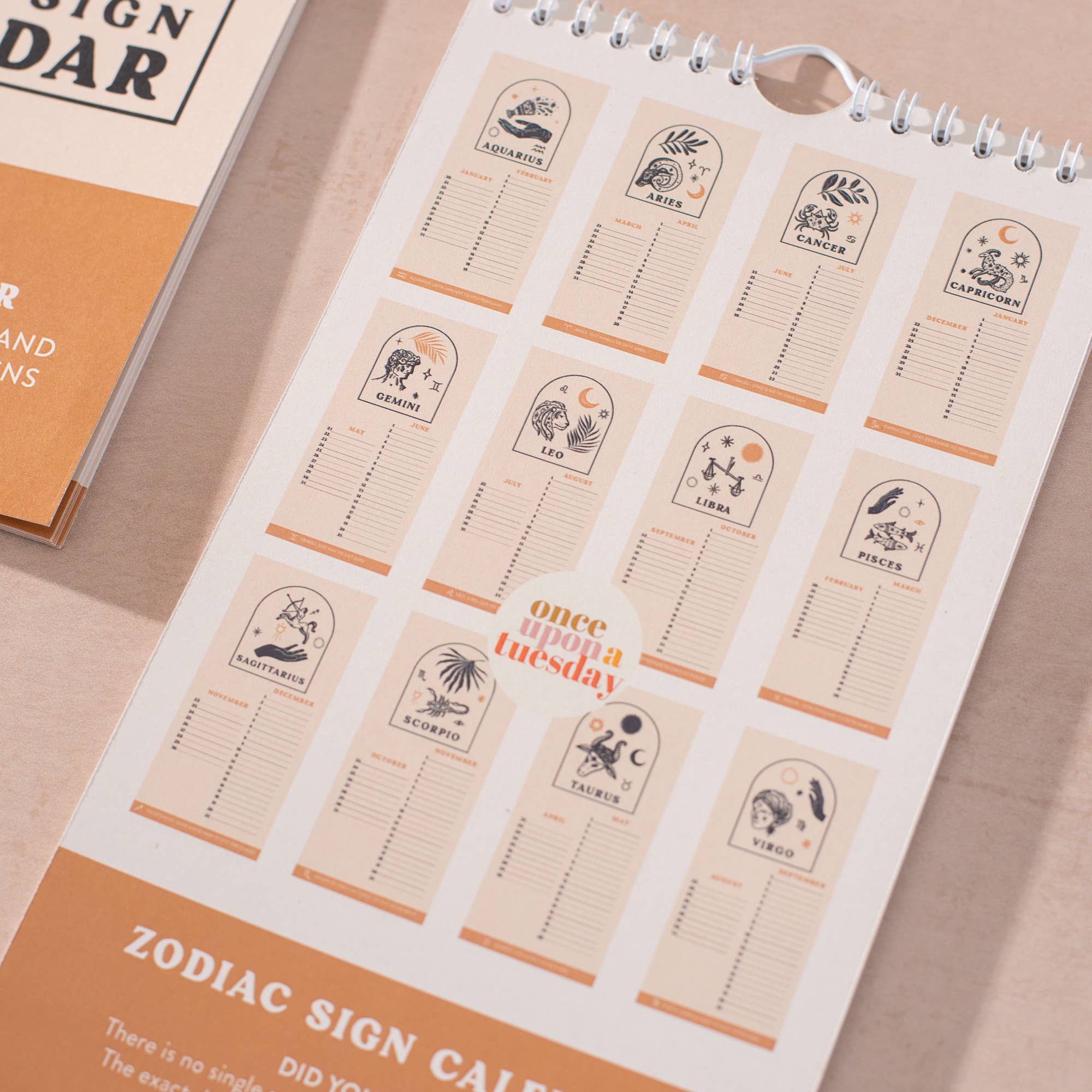 Good Tuesday (Once Upon a Tuesday) - Wholesale Calendar - Undated Birthday Calendar | Zodiac Sign1