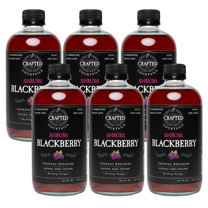 Crafted Cocktails - Wholesale Cocktail Mix/Syrup - Blackberry Shrub - Cocktail Enhancer & Soda Flavoring1