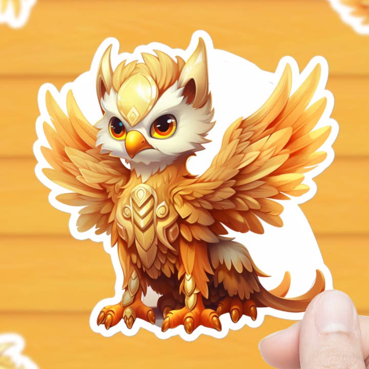 Golden Mystical Creature Sticker for wholesale by Mystical Clarity