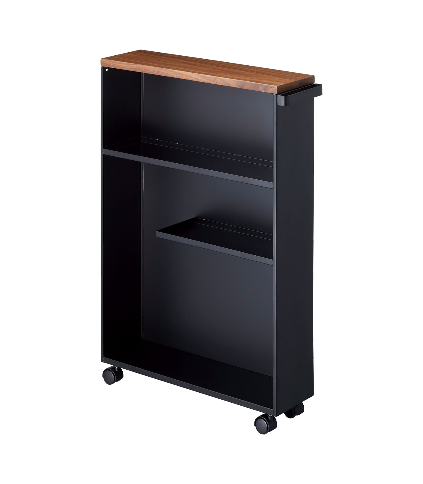 Yamazaki Home - Wholesale Free Standing Shelf - Tower Rolling Storage Cart - Steel6