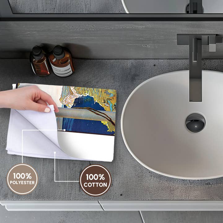 3dRose - Wholesale Bath Towel - 3dRose, Vintage Capri Italy Italian Travel Poster, Towel3