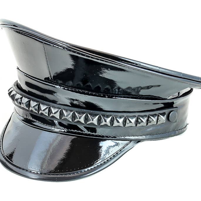 Funk Plus – wholesale Hattaccessoar - Dam – HT205-BS GUNMETALLIC STUDERAD KAPTENSKEPS