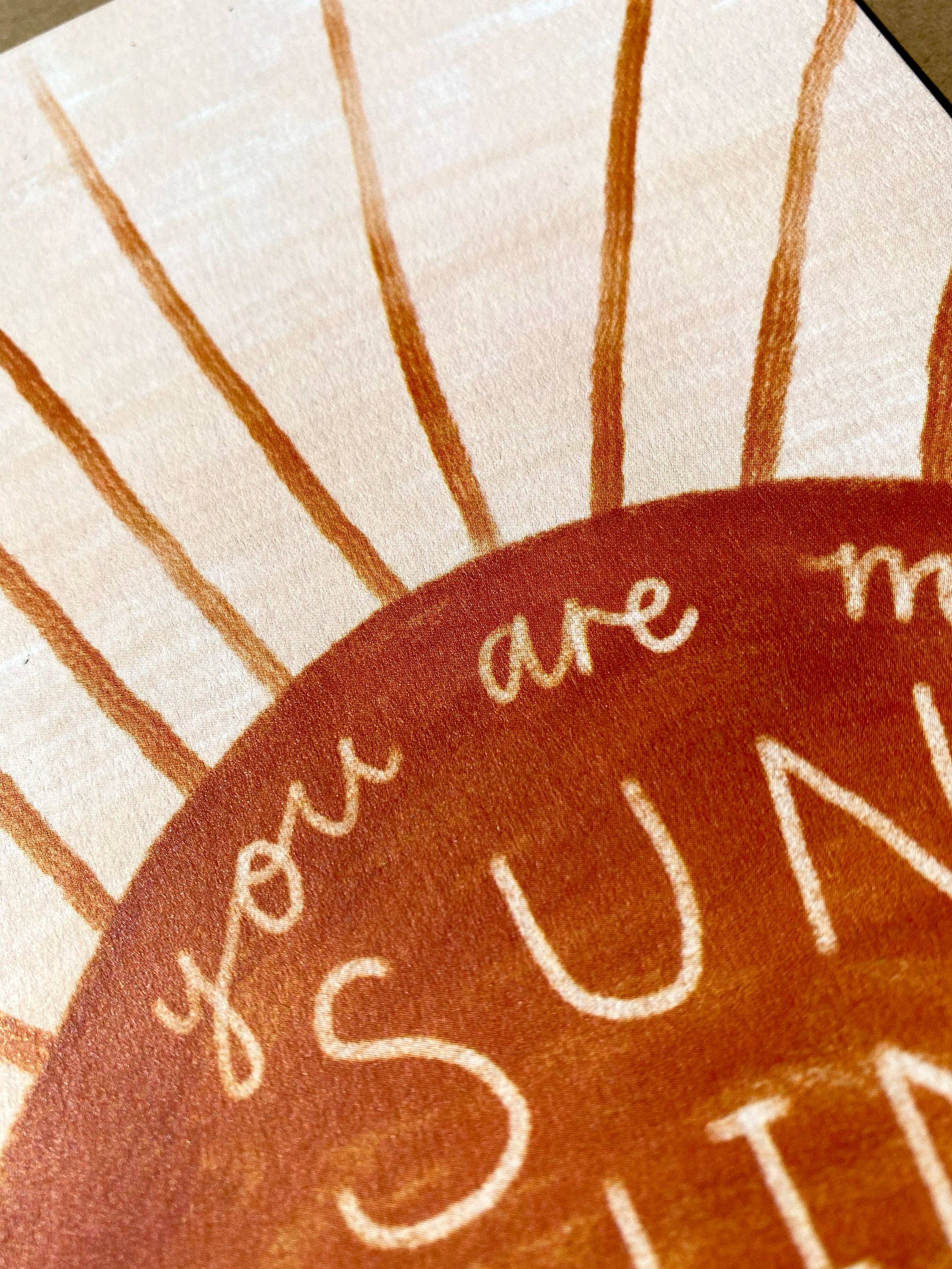 Lauren Sissons Studio – Großhandel Liebeskarte – You Are My Sunshine Karte — positiver Liebesgruß für jeden Tag2