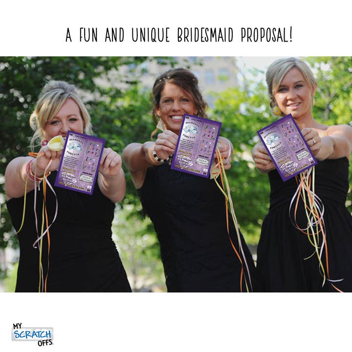 My Scratch Offs - Wholesale Card Game - Will You Be My Bridesmaid Proposal Fake Scratch Off Lotto