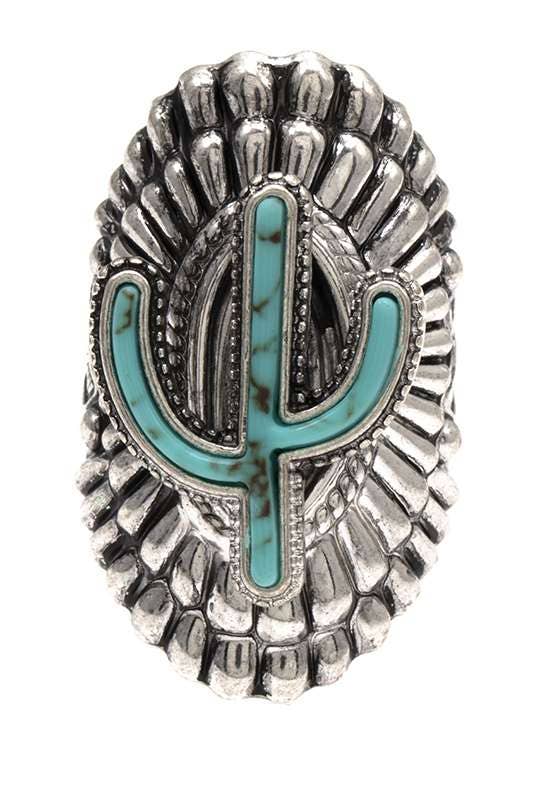 SB/TQ VESTLIGE KAKTUS MANCHET RING SR0263 for engroshandel på Faire2