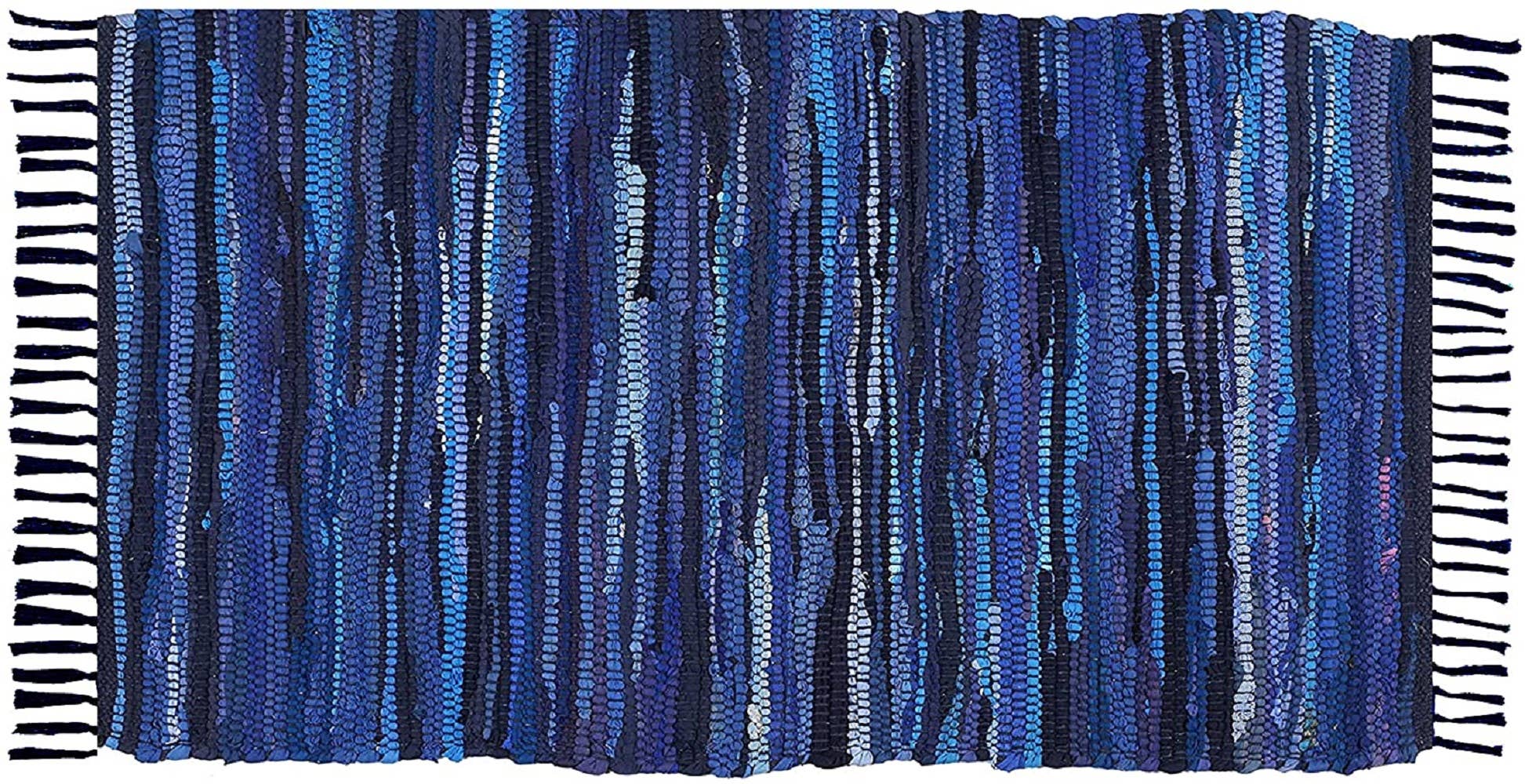 COZY HOMES COLLECTION - Wholesale Area Rug - Handmade Cotton Chindi Rug Rag 3'X5' with Tassel fringes0