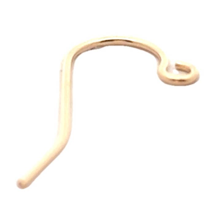 Alambre francés chapado en oro auténtico de 14 quilates | 18 piezas por paquete | Tamaño: 10 x 22 mm | #EW16GF para venta al por mayor de Purity Beads