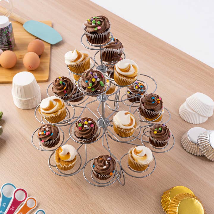 Portofino International Trading, USA - Wholesale Cake Stand - Wire Cupcake Stand - 4 Tier4