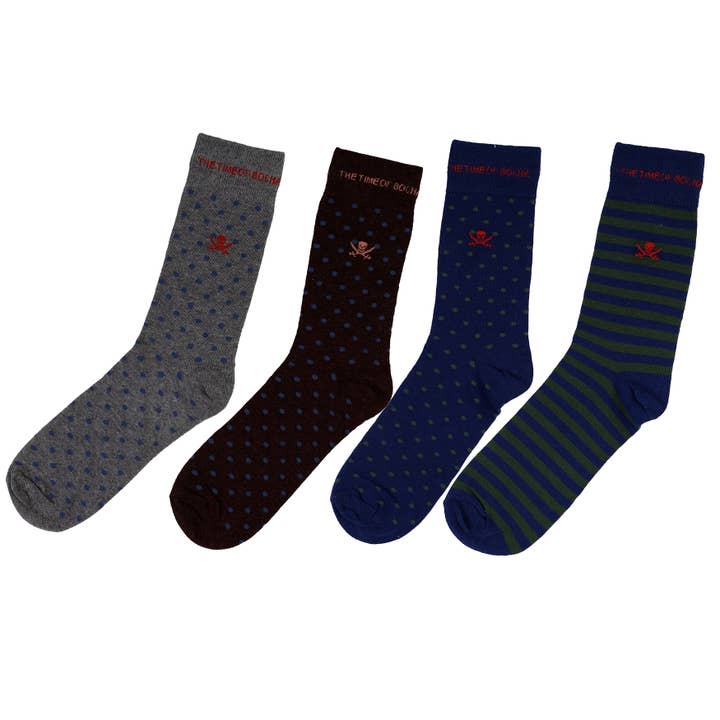 The Time of Bocha - Wholesale Socks - Men's - Pack of 4 Men's Socks The Time Of Bocha QI1PK.SOCK-3