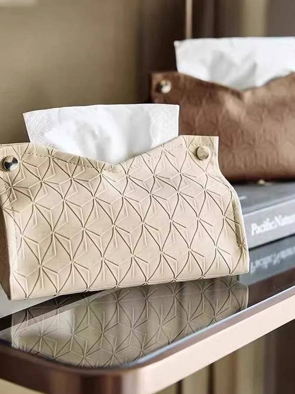 Eenvoudige Leren Tissuedoos voor wholesale door StyleGalX