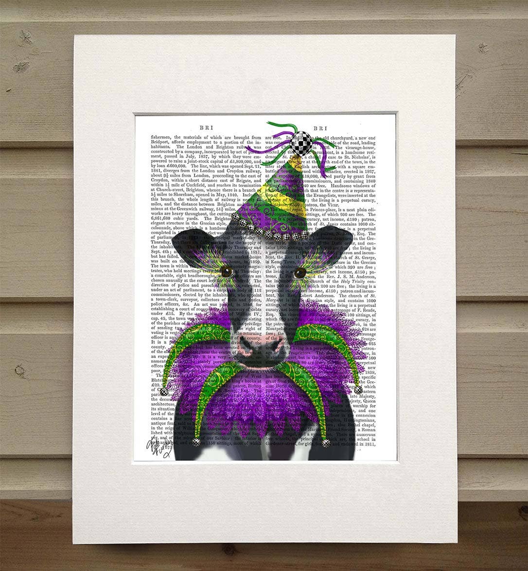 FabFunky Ltd - Wholesale Art Print - Mardi Gras Cow, Book Page0