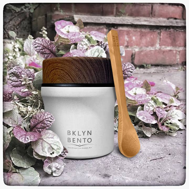 Bklyn Bento - Wholesale Voedselopslagcontainer - Voedselpot Klein (10oz) +bamboe lepel7