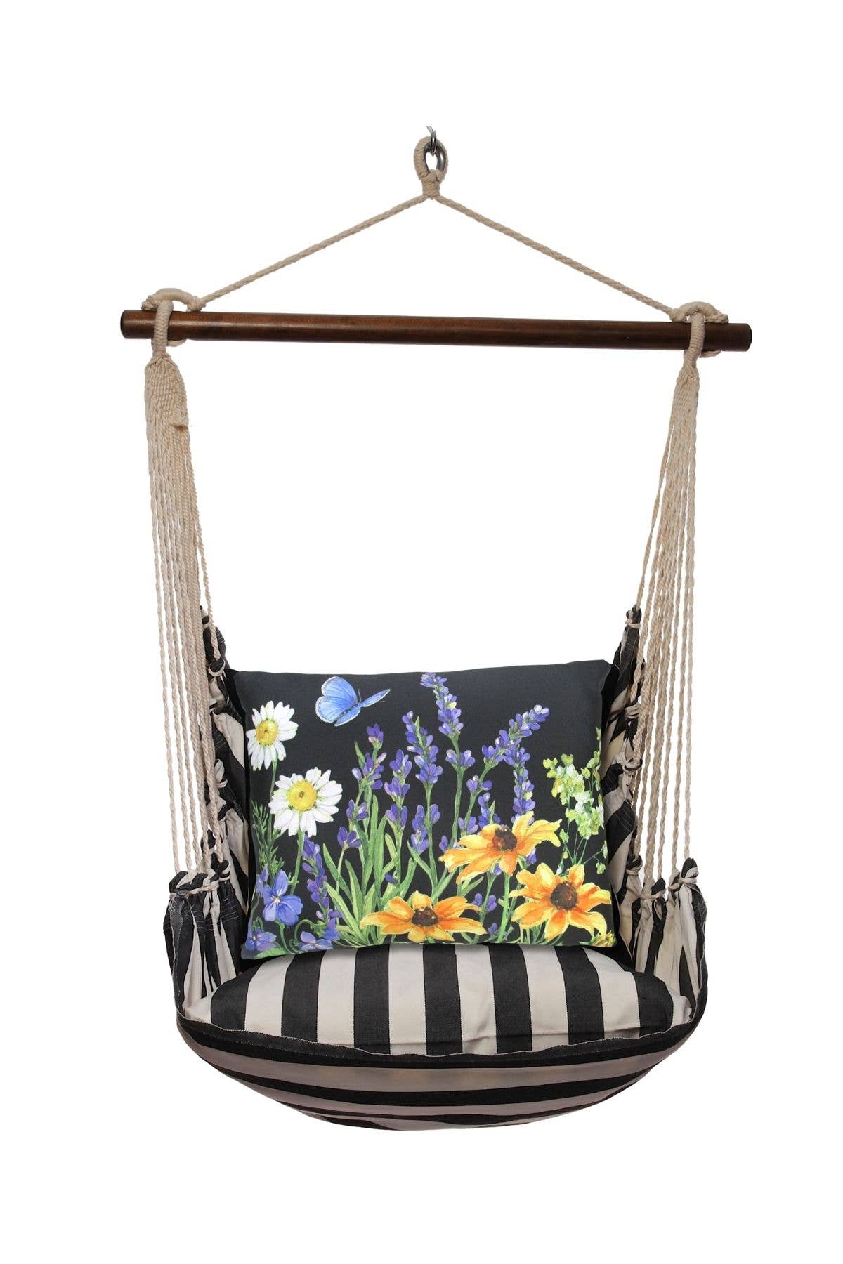 Magnolia Casual - Wholesale Swing Set - Hammock Swing 4-Piece Set indoor / outdoor - Black & White8