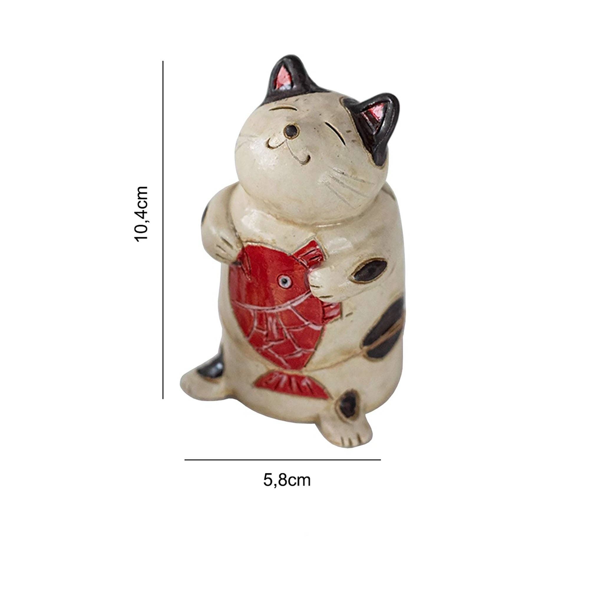 MinoCraft - Vente Porte-encens - Porte Encens en céramique rustique Maneki-neko et carpe Koi1