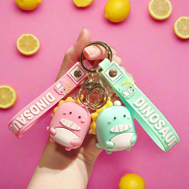 KiddieKickz - Vente Porte-clés – enfant - Porte-clés en PVC dinosaure de dessin animé2