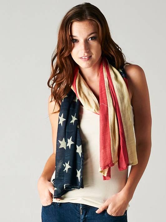 Flag Day Scarf for wholesale by Lovestitch