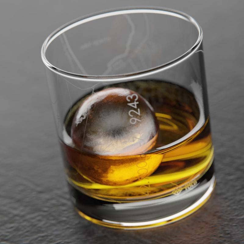 Well Told - Wholesale Drinking Glass/Cup - Cooperstown, NY City Map - Etched Whiskey Rocks Glass3