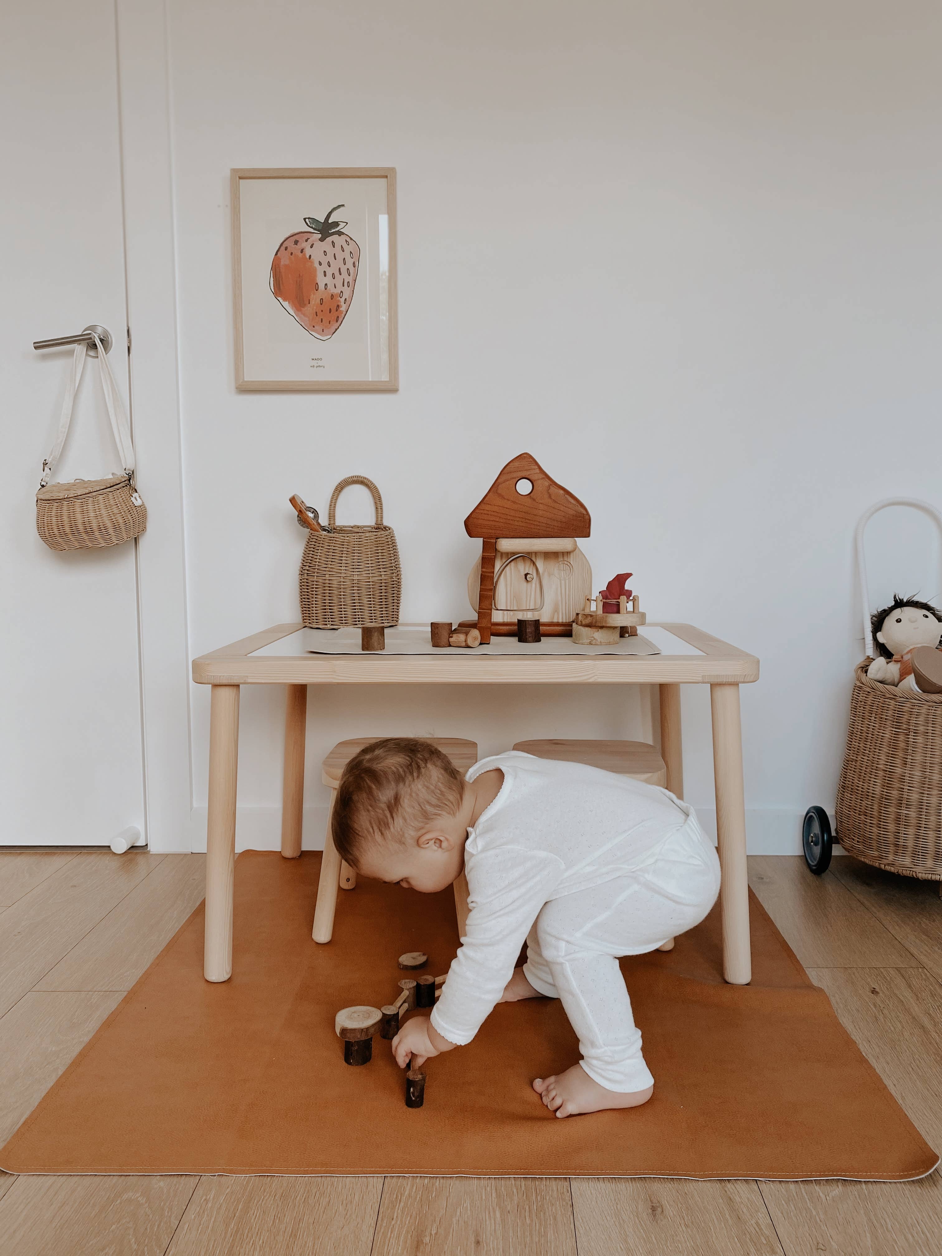 QToysUSA - Vente Jouet en bois – enfant - Petit jeu de maison champignon naturel7