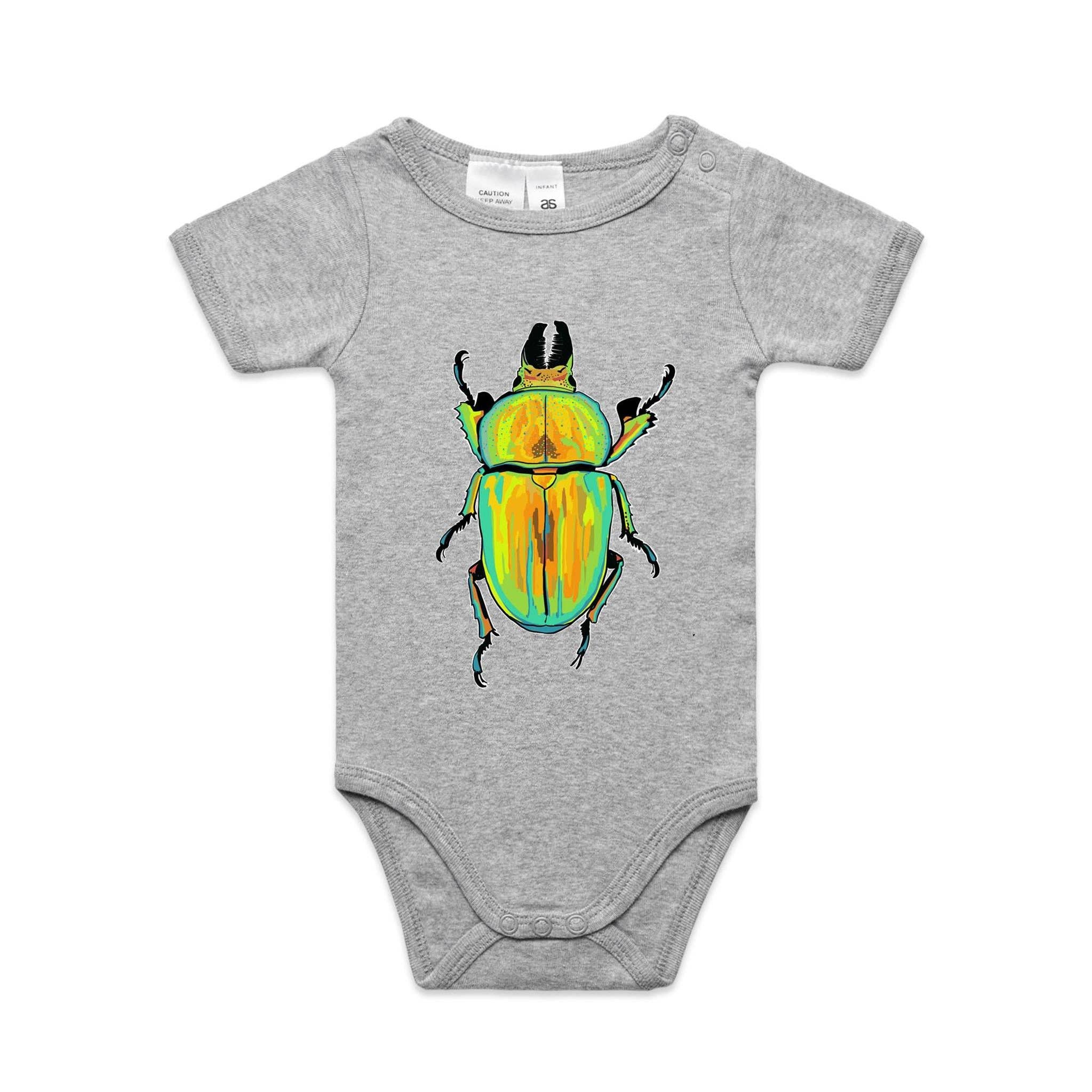 High Tees - Wholesale Bodysuit (Non-Footed) - Baby - Golden Stag Beetle All in One Romper2