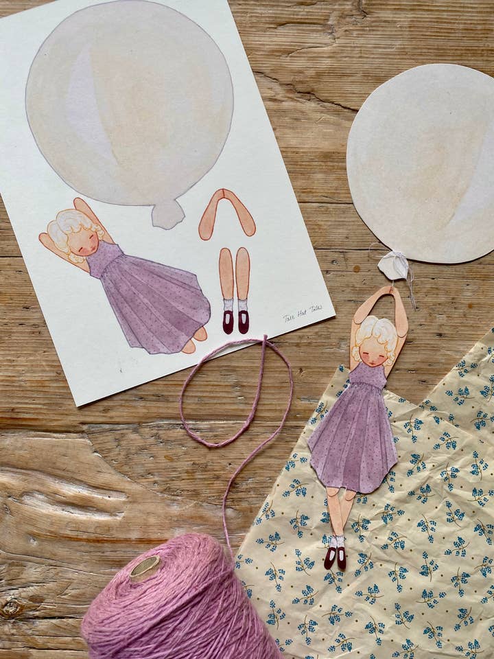 Mobile - light balloon with girl for wholesale by Tall Hat Tales