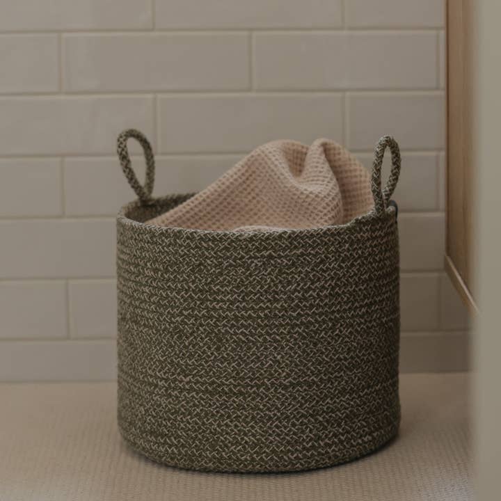 SUNNY HOME - Wholesale Basket - Cotton Rope Basket with Handles – Loops S9
