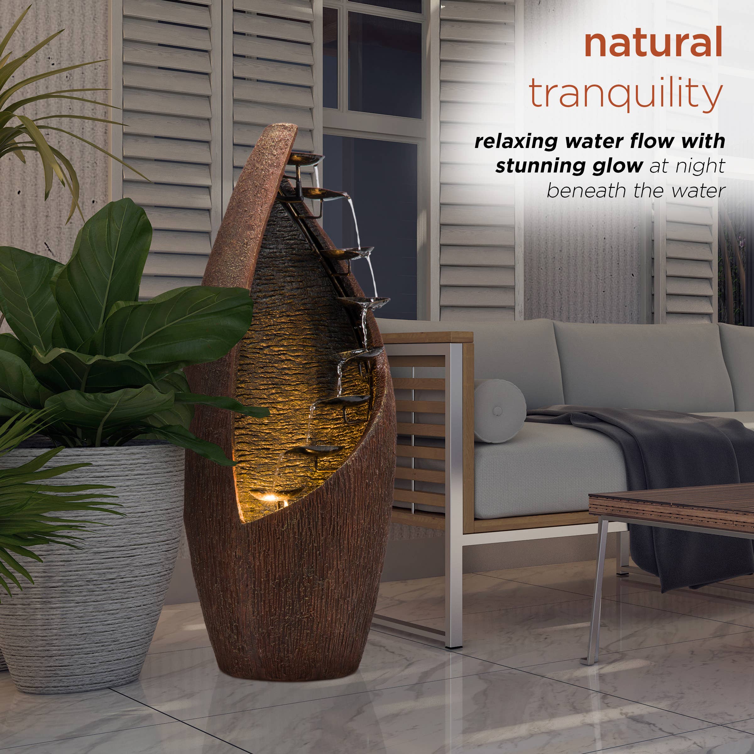 Alpine Corporation - Wholesale Outdoor Ornament/Decor - Alpine Corporation Eight Spiraling Tiered Fountain2