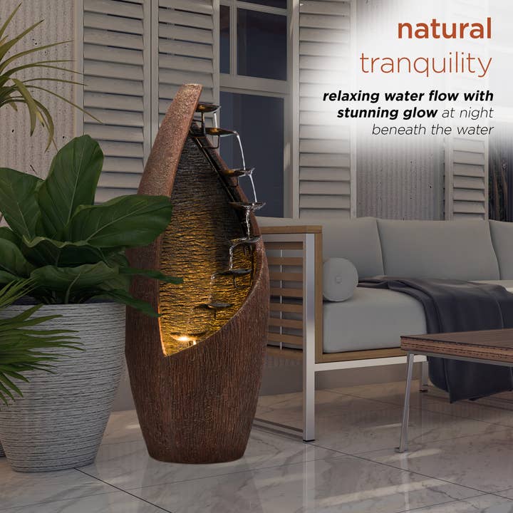 Alpine Corporation - Wholesale Outdoor Ornament/Decor - Alpine Corporation Eight Spiraling Tiered Fountain2