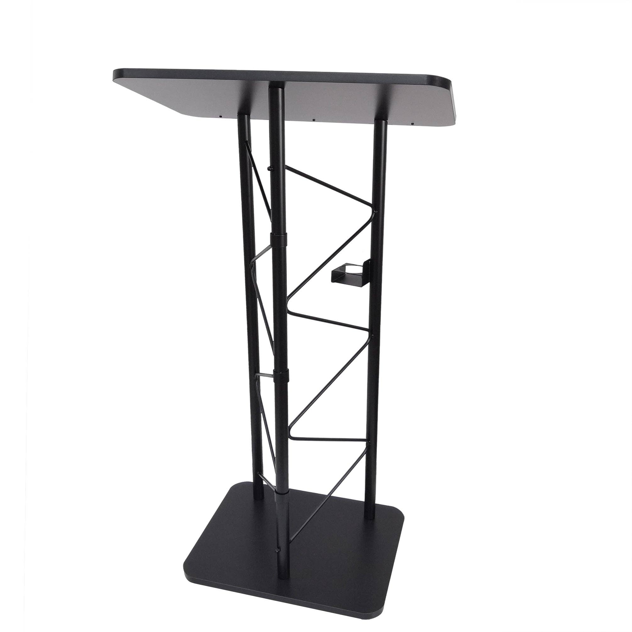 FIXTUREDISPLAYS - Wholesale Speakers - Truss Metal and Wood Podium 25X16X47 Tall Church Pulpit Lectern with Cup Holder 11566-NEW0