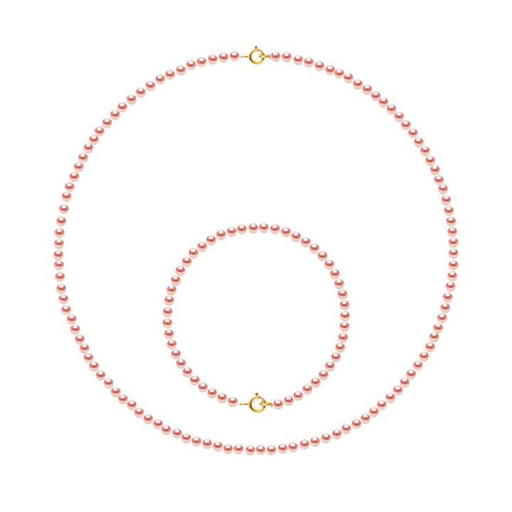 Conjunto de Pulseiras e Colar Pérola Genuíno de Água Fresca por atacado de Mitzuko