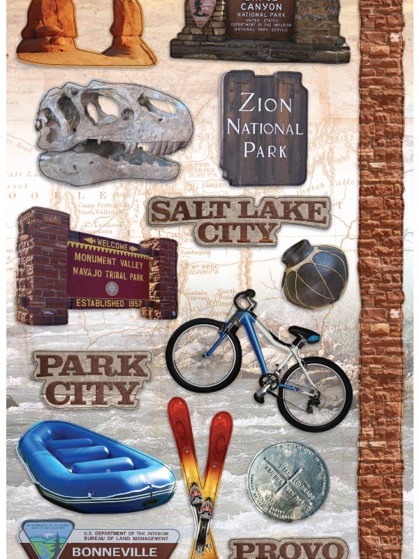 Utah Cardstock Stickers for wholesale by Paper House Productions