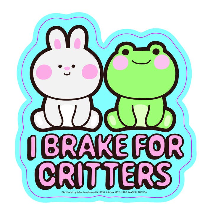I Brake for Critters Auto Magnet for wholesale by Kalan