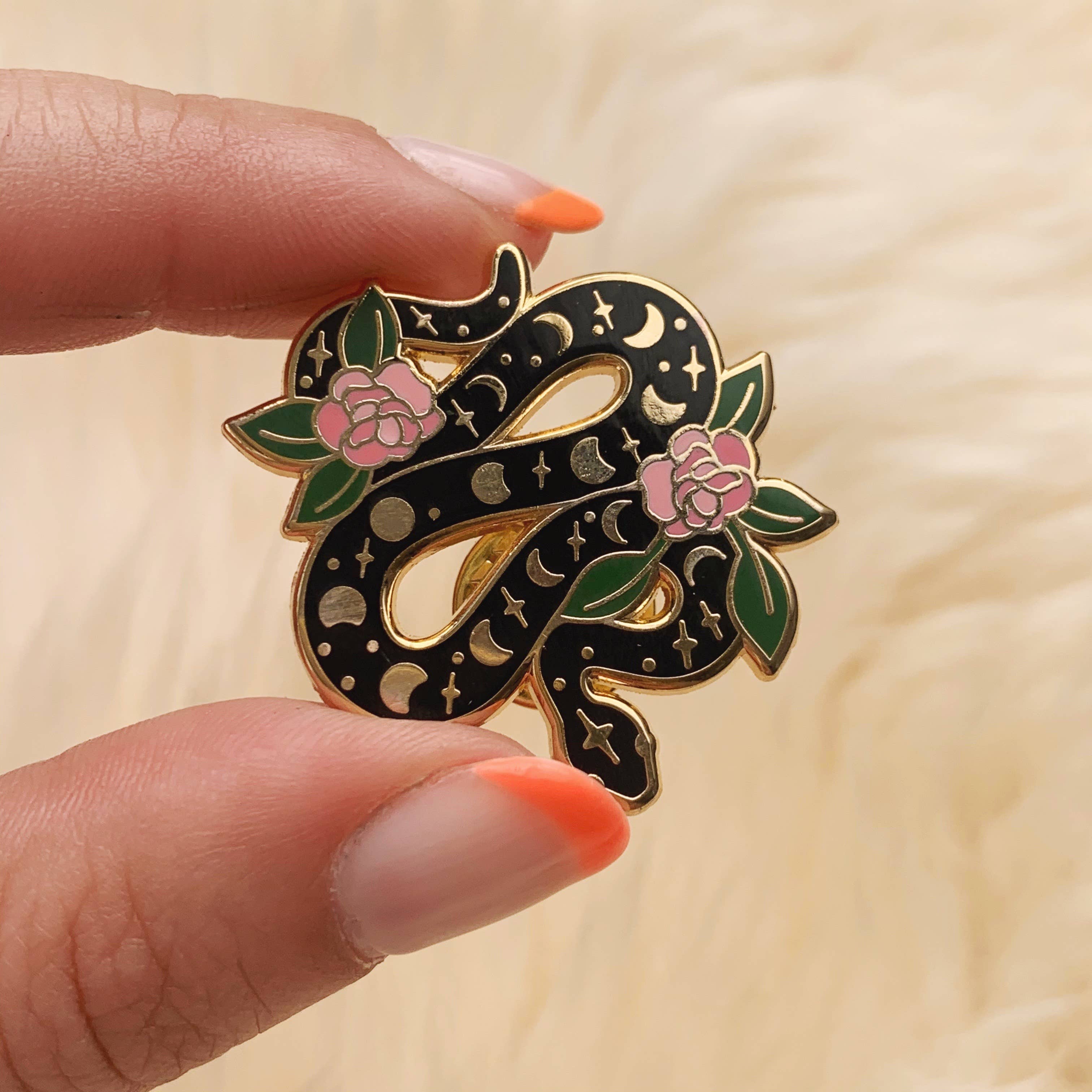 Wildflower + Co. - Wholesale Lapel Pin/Button - Serpent Enamel Pin2
