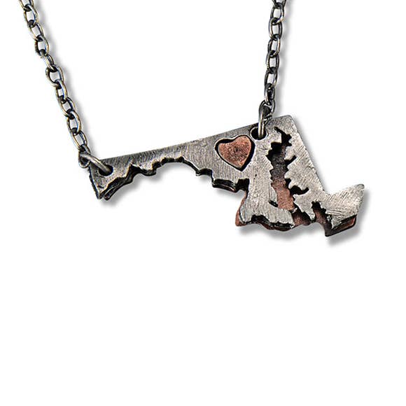 Anju Jewelry - Vente Colliers à pendentif - Home State Jewelry - Collier en étain10