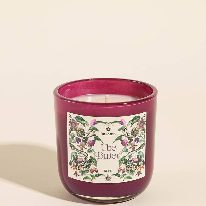 Kasama - Wholesale Jar/Filled Candle - Ube Butter Soy Wax Candle 12oz. 1
