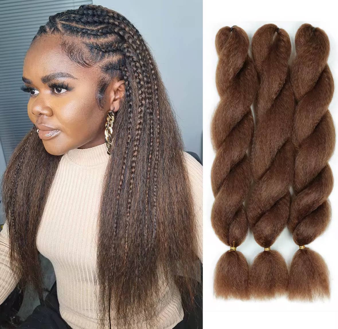 Chabinehairstore - Vente Extensions de cheveux - Afro kinky lissable6
