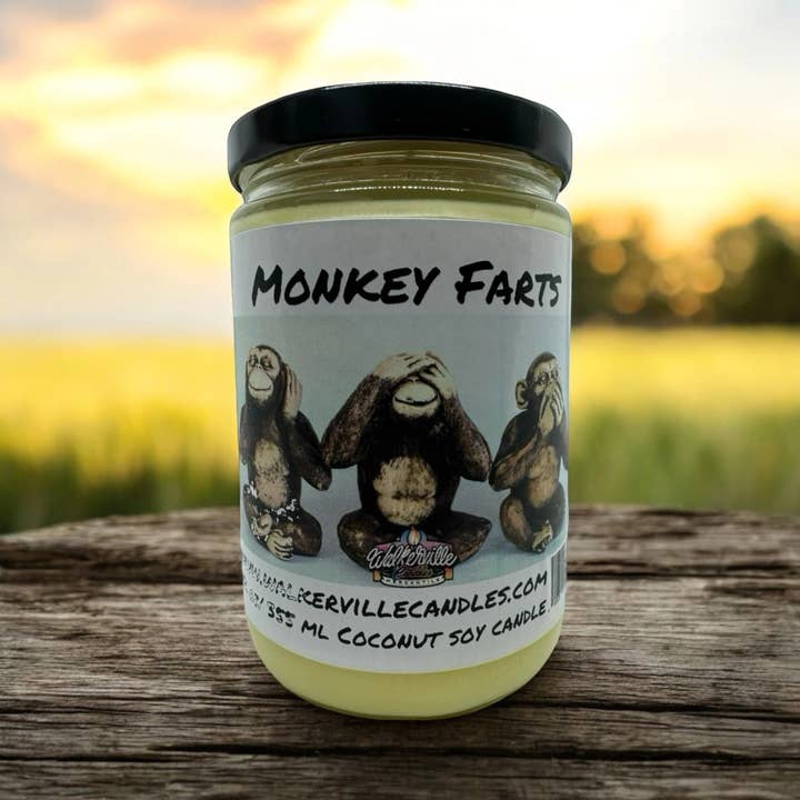 Walkerville Candles - Wholesale Jar/filled candle - Monkey Farts Eco-friendly 12 oz Coconut Soy Candle8