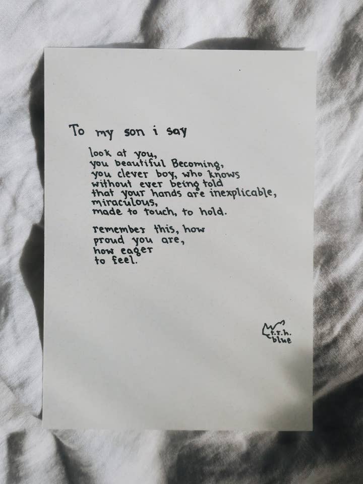 To My Son I Say // Poem for wholesale by NOTESONTHEWAY