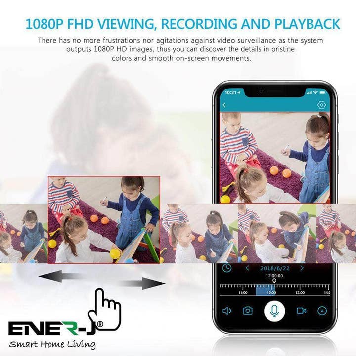 ENER-J – wholesale Small/handheld appliance – Smart Wireless CCTC Kit with 4 Cameras, NVR and Monitor2