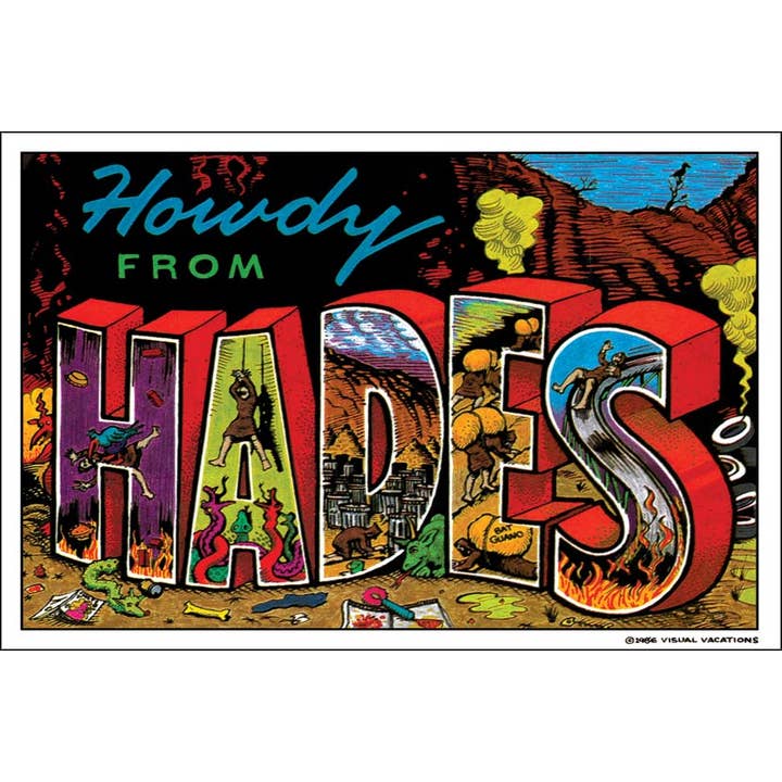 VisionWorks LLC - Wholesale Postcard - Postcard - Greetings, Howdy From Hades. Visual Vacations