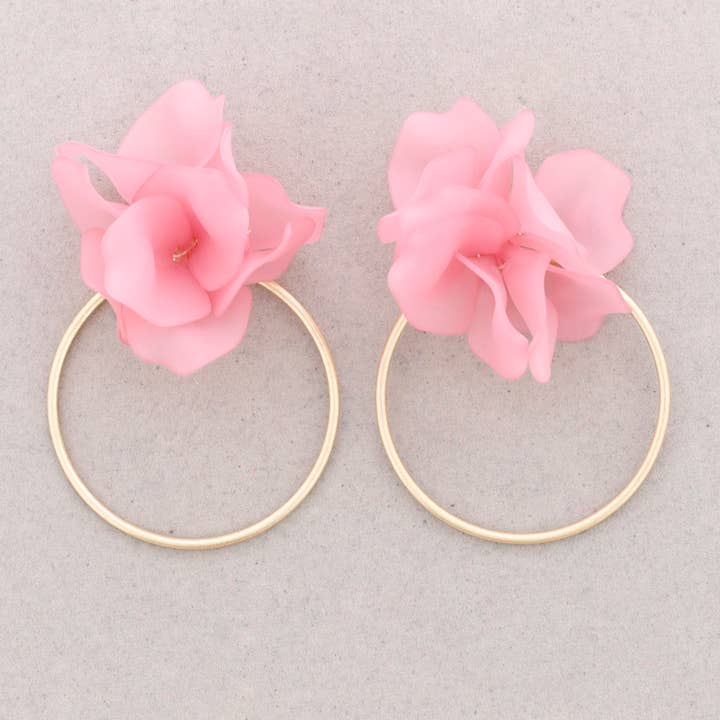 Sonata – Großhandel Click-Button-Schmuck – Druckohrringe aus Kunstharz mit Blütenblättern10