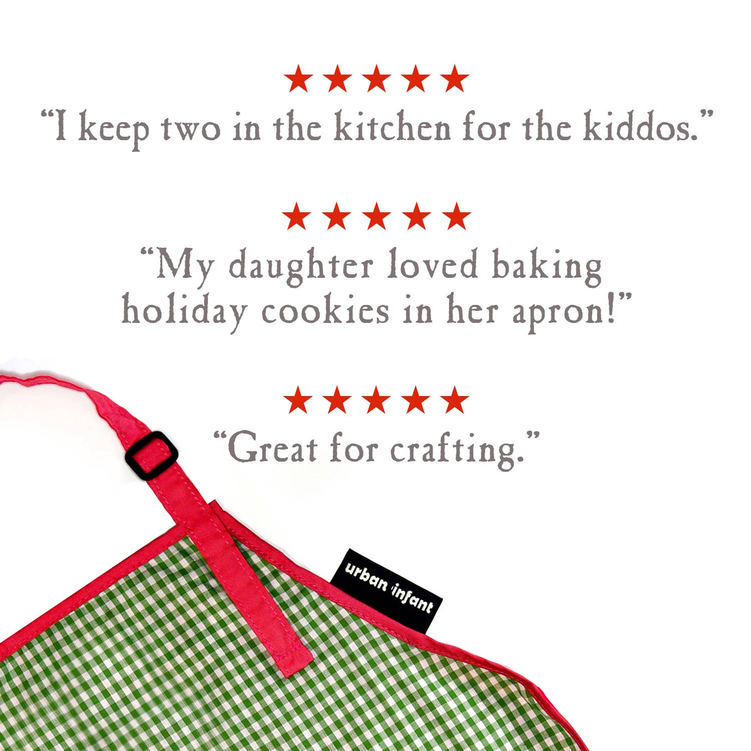 Urban Infant - Wholesale Apron - Kids - Little Helper Kids Apron, Washable Cotton/Poly - Holidays1