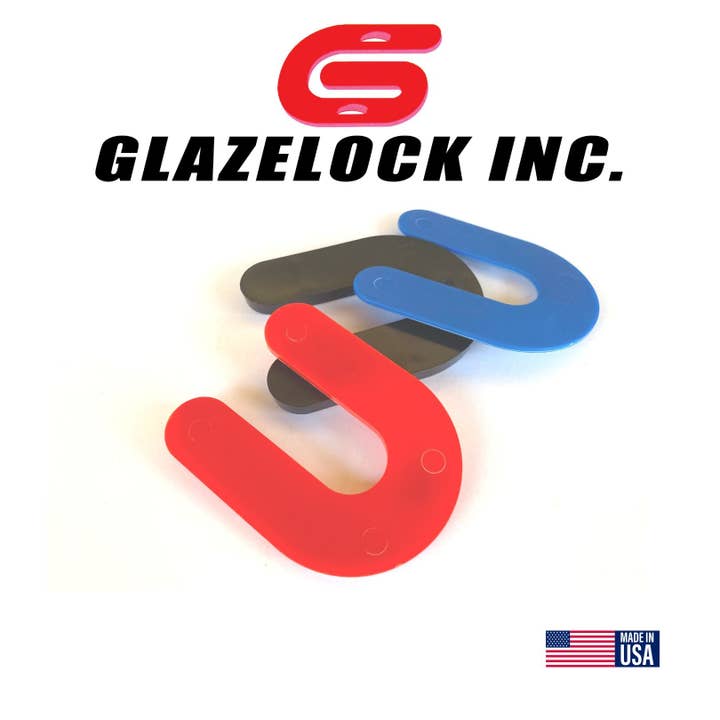 Glazelock U-shaped Shim 2", Horseshoe Plastic Flat Shims 2"L x 1 1/2"W with 1/2" Slot for wholesale by FLI Products